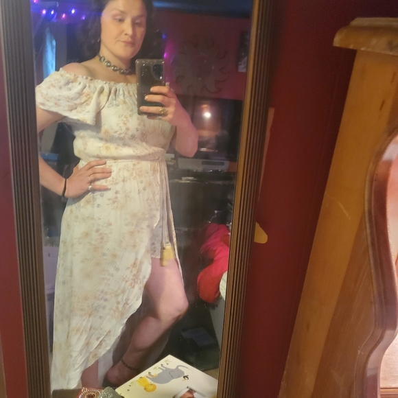 Floral print Romper meets dress combination - Picture 2 of 4